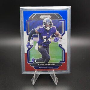 2021 Panini Prizm Red, White, & Blue Tyus Bowser Baltimore Ravens